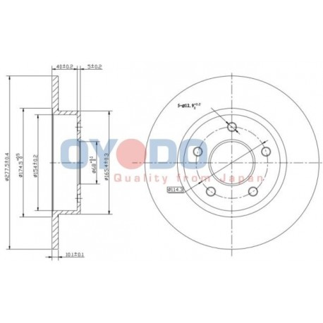 FÉKTÁRCSA ALMERA TINO V10M 00- PRIMERA P12E 01- KOMBI WP12E 01- (278MM NEM SZELLŐZTETETT) 432064U101