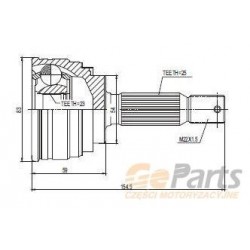 HAJTÓCSUKLÓ MITSUBISHI GALANT 1.8TD 1.8I 2.0I 88- 92 SOHC (23 54MM 25) MB297991