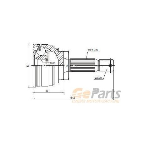HAJTÓCSUKLÓ MITSUBISHI GALANT 1.8TD 1.8I 2.0I 88- 92 SOHC (23 54MM 25) MB297991