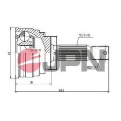 HAJTÓCSUKLÓ MITSUBISHI GALANT 1.8TD 1.8I 2.0I 88- 92 SOHC (23 54MM 25) MB297991