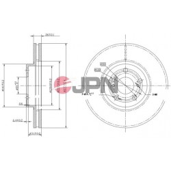 ELSŐ FÉKTÁRCSA TOYOTA AVENSIS 1.6 1.8 2.0 03- (275MM SZELLŐZTETETT) 4351205040