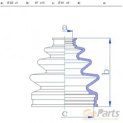 KÜLSŐ CSUKLÓBURKOLAT HONDA CIVIC MB EJ EK CIVIC CRX 44018ST3000