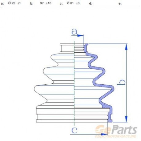 KÜLSŐ CSUKLÓBURKOLAT HONDA CIVIC MB EJ EK CIVIC CRX 44018ST3000