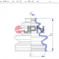 KÜLSŐ CSUKLÓBURKOLAT HONDA CIVIC MB EJ EK CIVIC CRX 44018ST3000