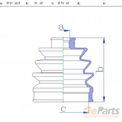 KÜLSŐ CSUKLÓBURKOLAT MAZDA 323 BF BG BG BA BJ MB176161