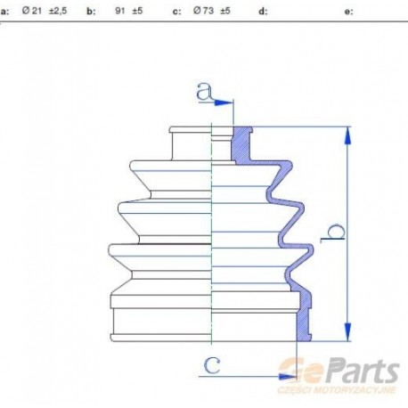 KÜLSŐ CSUKLÓBURKOLAT MAZDA 323 BF BG BG BA BJ MB176161