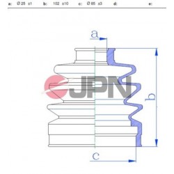 KÜLSŐ CSUKLÓBURKOLAT MITSUBISHI GALANT E14 1.8TD 86- 88 G03722530