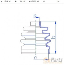 KÜLSŐ CSUKLÓVÉDŐ MAZDA 121 87- 90 DAIHATSU CHARADE 1.0 1.0D 1.0T 1.0TD 83- 87 COURE 850 85- NISSAN MICRA K10 ADN18169