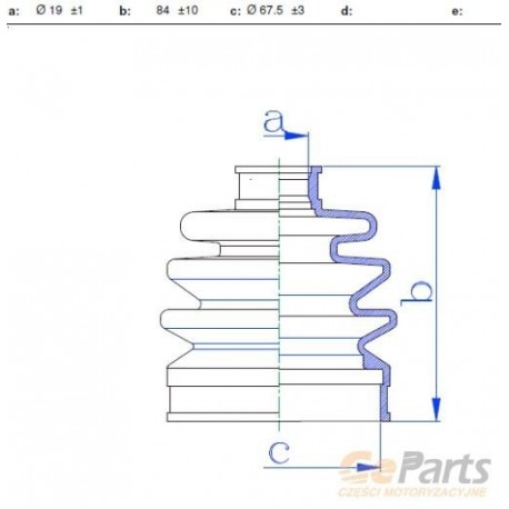 KÜLSŐ CSUKLÓVÉDŐ MAZDA 121 87- 90 DAIHATSU CHARADE 1.0 1.0D 1.0T 1.0TD 83- 87 COURE 850 85- NISSAN MICRA K10 ADN18169