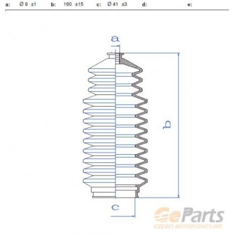 KORMÁNYRÚD BURKOLAT JOBBRA NISSAN SUNNY N13 90- N14 90- 94 Y10 92- 93.12 100NX 4820453Y01