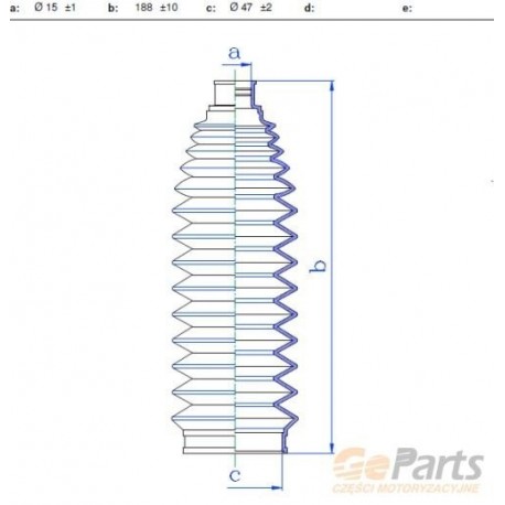 KORMÁNYRÚD BURKOLAT NISSAN X-TRAIL T30 2.2DCI 03- 482038H325
