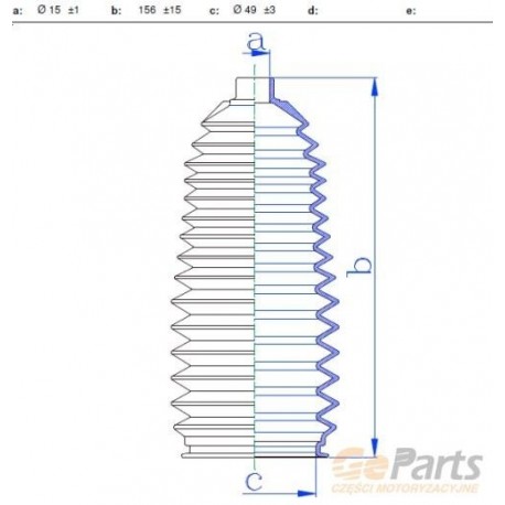 KORMÁNYRÚD BURKOLAT MAZDA 6 1.8I 16V 2.0I 16V 2.3I 16V 2.0TDVI 16V 02- E2000 2200 SD SR1 97- +PS 60K3013JPN