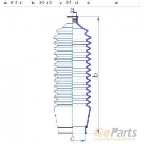 KORMÁNYRÚD BURKOLAT JOBBRA MITSUBISHI PAJERO 2.5TD 2.8TD 3.0 3.5 97- 60K5009JPN