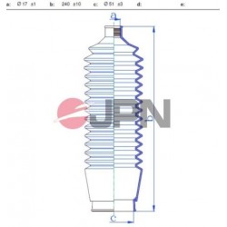 KORMÁNYRÚD BURKOLAT JOBBRA MITSUBISHI PAJERO 2.5TD 2.8TD 3.0 3.5 97- 60K5009JPN
