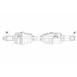 FÉLTENGELY GRAND VITARA 1.6,2.0,1.9DDIS 05- BAL ELSŐ 44101-65J00