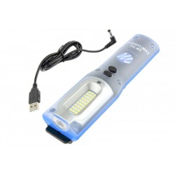 MŰHELYLÁMPA 27+1SMD MŰHELYLÁMPA 27+1SMD/27X10W SMD2835 OSRAM,1100LM,1X2W SMD2525,200LM,AKKUMULÁTOR: 3.7V 5000MAH LI-ION-VÍZÁLLÓ