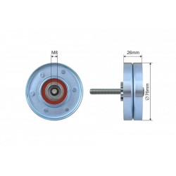 MULTIFRICTION SZÍJFESZÍTŐ SZÍJTÁRCSA FORD MONDEO 1.8-2.0 00-07, TRANZIT 2.3 RWD 06-14 500293