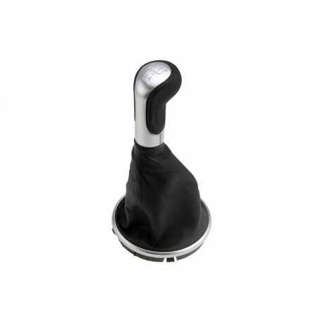 VÁLTÓGOMB + VÁLTÓFÜLEK SKODA FABIA II 2007-,ROOMSTER 2006-/5 SEBESSÉG/EZÜST GZB-SK-011