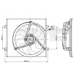 HŰTŐVENTILÁTOR FABIA 99- / 345MM 6E0959455A