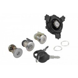 ZÁRBETÉT KÉSZLET PEUGEOT 206 1998- /ZÁRBETÉTEK BAL ÉS JOBB AJTÓ, CSOMAGTARTÓ, TANKSAPKA, 2 KULCS/ PE076