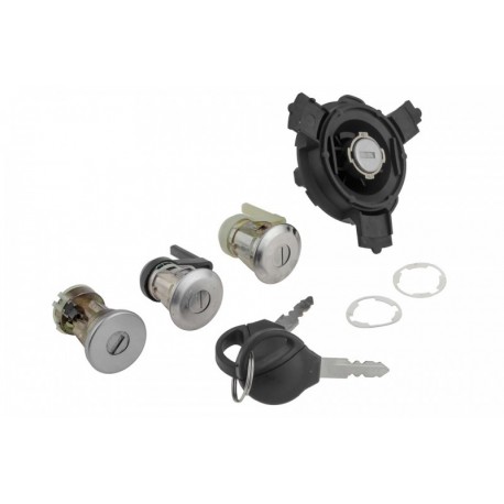 ZÁRBETÉT KÉSZLET PEUGEOT 206 1998- /ZÁRBETÉTEK BAL ÉS JOBB AJTÓ, CSOMAGTARTÓ, TANKSAPKA, 2 KULCS/ PE076