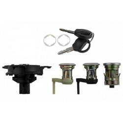 ZÁRBETÉT KÉSZLET PEUGEOT 206 1998- /ZÁRBETÉTEK BAL ÉS JOBB AJTÓ, CSOMAGTARTÓ, TANKSAPKA, 2 KULCS/ PE076