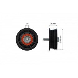 TÖBBSZÖRÖS V-BORDÁS SZÍJTÁRCSA MERCEDES E-OSZTÁLY (W212), S-OSZTÁLY (W221), G-OSZTÁLY (W463), GL (X166) 5.0-6.0 500261