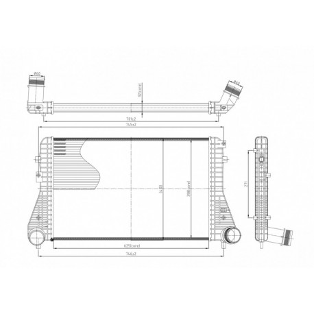 INTERCOOLER PASSAT 2.0TSI 10- 1K0145803AK