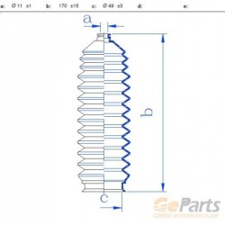 KORMÁNYRÚD BURKOLAT MAZDA XEDOS 9 93- 60K3017JPN