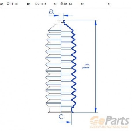 KORMÁNYRÚD BURKOLAT MAZDA XEDOS 9 93- 60K3017JPN