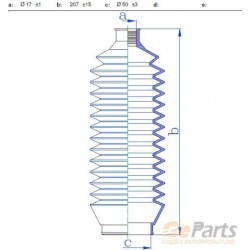 KORMÁNYRÚD BURKOLAT BALRA MITSUBISHI PAJERO 2.5TD 2.8TD 3.0 3.5 97- 60K5008JPN