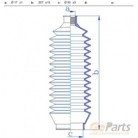 KORMÁNYRÚD BURKOLAT BALRA MITSUBISHI PAJERO 2.5TD 2.8TD 3.0 3.5 97- 60K5008JPN