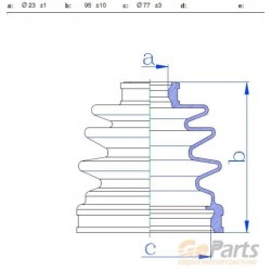 BELSŐ CSUKLÓS GUMIBELSŐ MAZDA 626 GE 1.9 2.0 2.0D 91- 44315SD9003