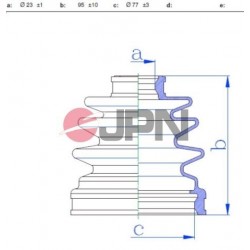 BELSŐ CSUKLÓS GUMIBELSŐ MAZDA 626 GE 1.9 2.0 2.0D 91- 44315SD9003