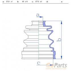 GUMIPAPUCS BELSŐ CSUKLÓ MITSUBISHI COLT LANCER 86- 323 BF 1.5 1.6I 85- 89 MX- 5 90- J2885002