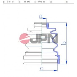 GUMIPAPUCS BELSŐ CSUKLÓ MITSUBISHI COLT LANCER 86- 323 BF 1.5 1.6I 85- 89 MX- 5 90- J2885002