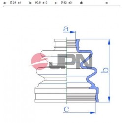 BELSŐ CSUKLÓ GUMIBELSŐ MITSUBISHI SIGMA 91- PAJERO 91- L300 4WD SPACE WAGON 4WD 2.0 MAZDA 626 GC - 87 (MINDEN MOTOR) 60P5004