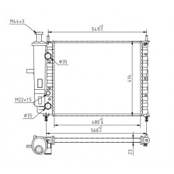 RADIÁTOR BRAVO/A,MAREA 1.2I 98- 46480388