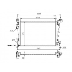 RADIÁTOR FIAT FIORINO 1.4I 08- 1330.T8