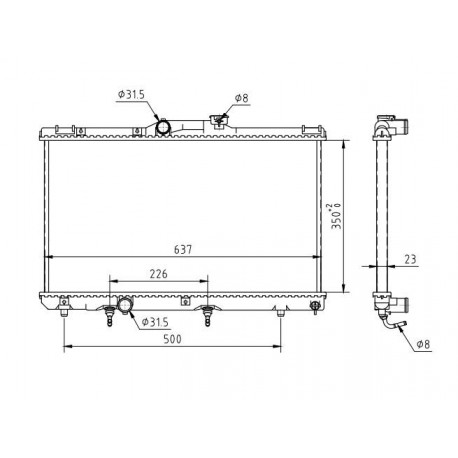 RADIÁTOR COROLLA 92- 16400-02110