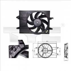 HŰTŐVENTILÁTOR FIESTA 1.4TDCI 01-/CLIMATE