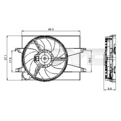 HŰTŐVENTILÁTOR FIESTA 1.4TDCI 01-/CLIMATE