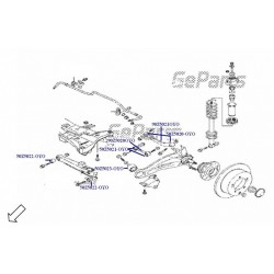 KÖZÉPSŐ KERESZTIRÁNYÚ VEZÉRLŐKAR MITSUBISHI OUTLANDER 03-06 MN100109