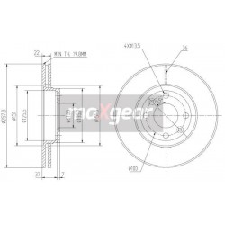 FÉKTÁRCSA. RENAULT ELÜLSŐ KANGOO 08- KEREKEK 14 DACIA LODGY DOKKER KORRÓZIÓGÁTLÓ BEVONATTAL