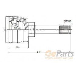 NISSAN TERRANO II KÜLSŐ HAJTÓCSUKLÓ (32 50MM 27) 392117F000