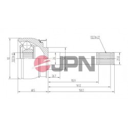 NISSAN TERRANO II KÜLSŐ HAJTÓCSUKLÓ (32 50MM 27) 392117F000