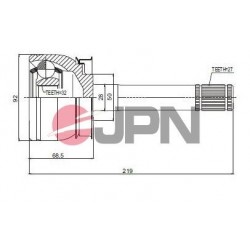 NISSAN TERRANO II KÜLSŐ HAJTÓCSUKLÓ (32 50MM 27) 392117F000