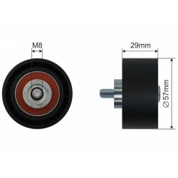 VEZÉRMŰSZÍJTÁRCSA KÉSZLET FIAT DOBLO 09 57X29/35X8.5 60607965