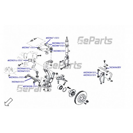 VEZÉRLŐKAR PERSELY MAZDA 6 02- GJ6A34480