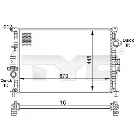 FOCUS III RADIÁTOR 11- 1377541 / 6G91-8005-AB